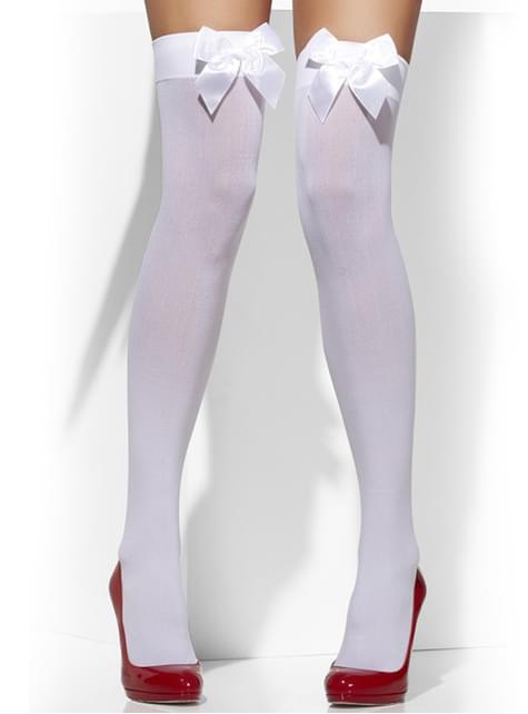 Medias blancas con lazos blancos - Smiffys | Funidelia