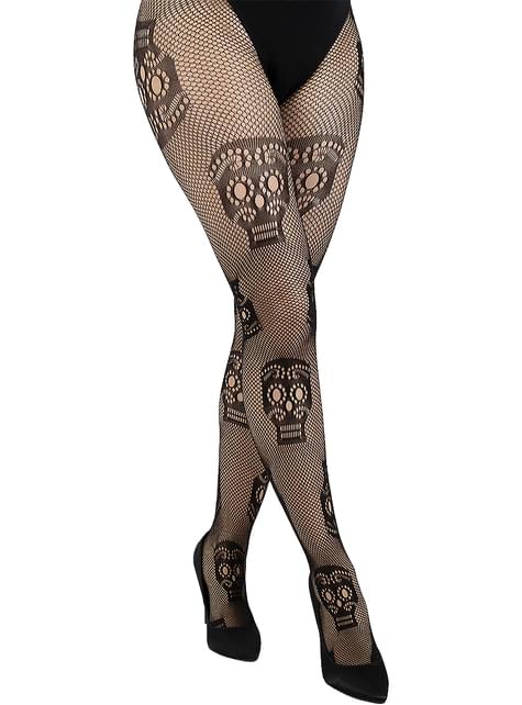 Medias de Catrina rejilla para mujer - Funiglobal | Funidelia