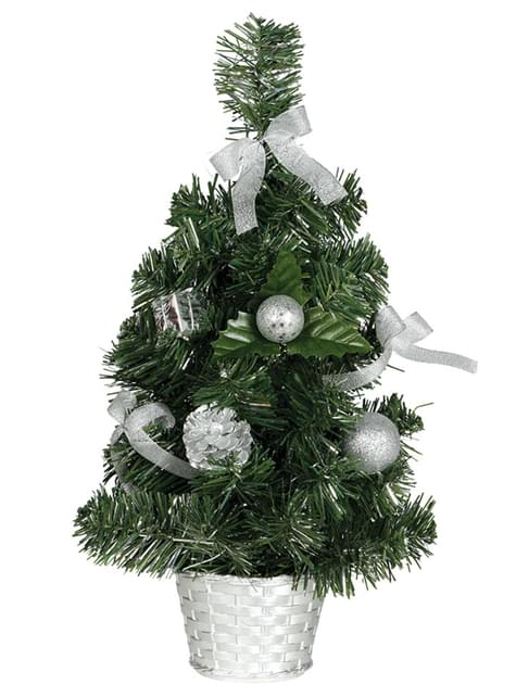 Mini árbol navideño plateado - Guirca | Funidelia