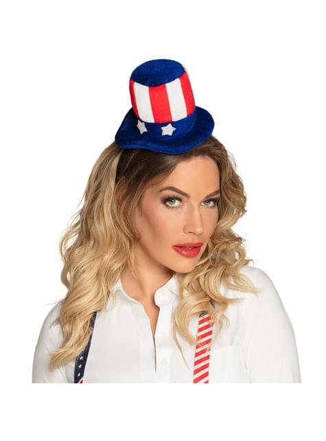 Mini sombrero de Tío Sam para mujer - Boland | Funidelia