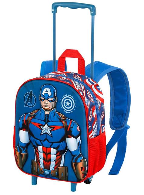 Mochila con ruedas Capitán América 3D - Los Vengadores