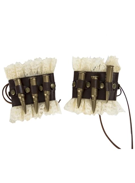 Muñequeras steampunk con balas para adulto - My Other Me | Funidelia