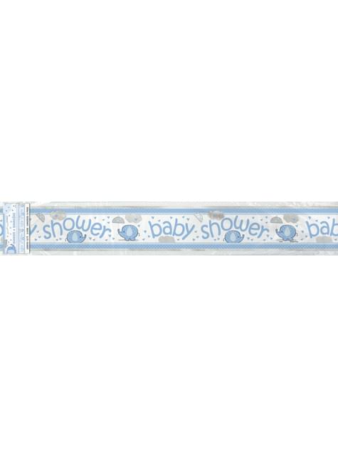 Pancarta Baby Shower azul - Umbrellaphants Blue - Unique | Funidelia