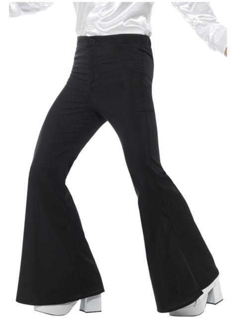 Pantalón de los 70 negro para hombre - Smiffys | Funidelia