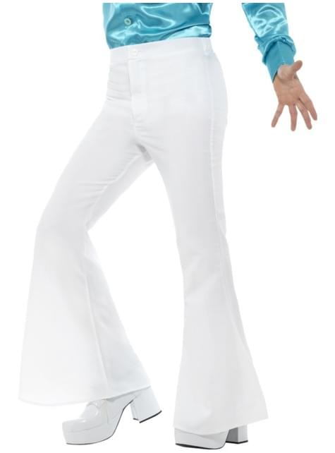 Pantalón de los años 70 blanco para hombre - Smiffys | Funidelia