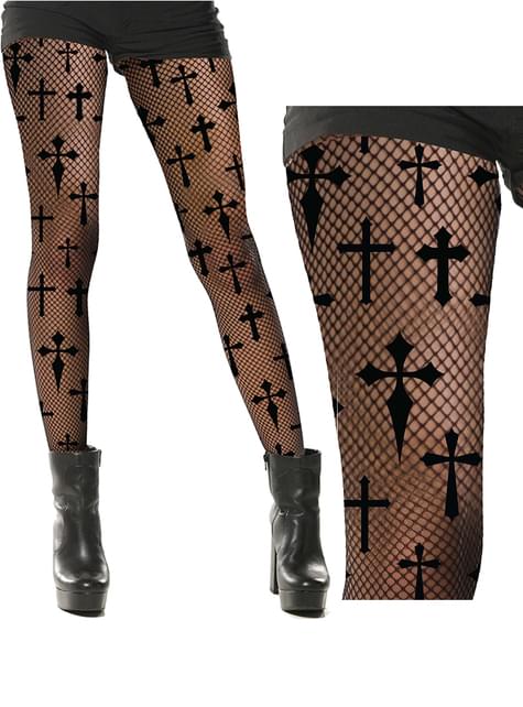 Pantys de cruces rejilla para mujer - Guirca | Funidelia