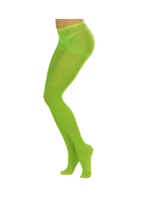 Pantys verde fluorescente para mujer - Widmann | Funidelia