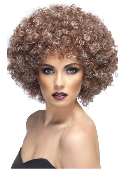 Peluca afro mega grande marrón claro - Smiffys | Funidelia