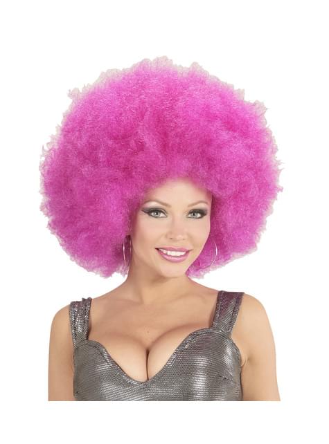 Peluca afro violeta gigante para adulto - Widmann | Funidelia