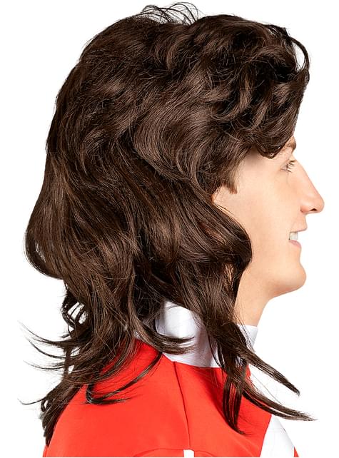 Peluca años 80 mullet para hombre - Funiglobal | Funidelia