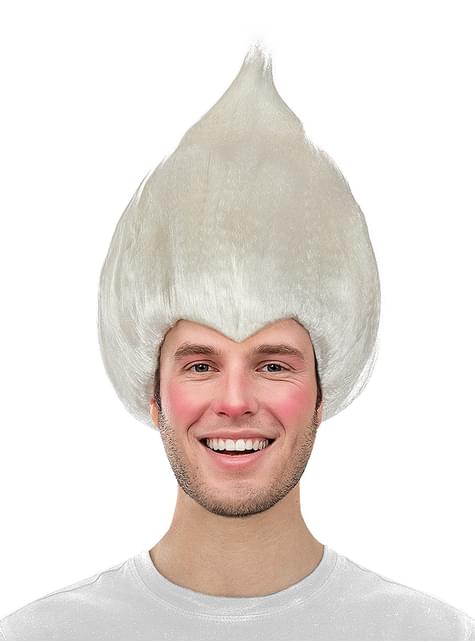 Peluca blanca - Trolls - Funiglobal | Funidelia