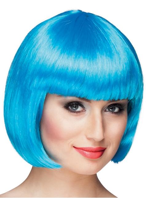 Peluca corta azul celeste para mujer - Boland | Funidelia
