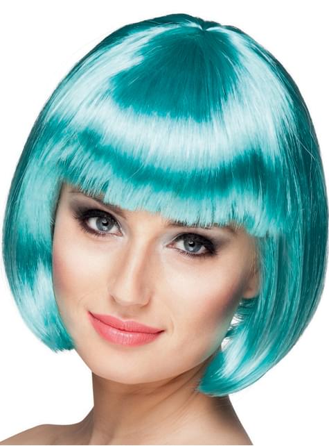 Peluca corta azul para mujer - Boland | Funidelia