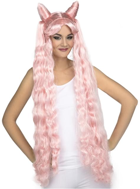 Peluca de coletas largas rosas para mujer - My Other Me | Funidelia