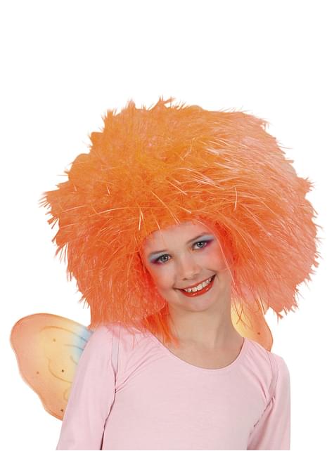 Peluca de hada naranja para niña