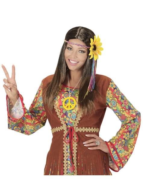 Peluca de hippie girasol para mujer - Widmann | Funidelia