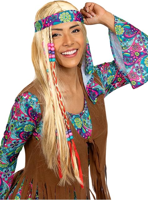 Peluca de hippie rubia - Funiglobal | Funidelia