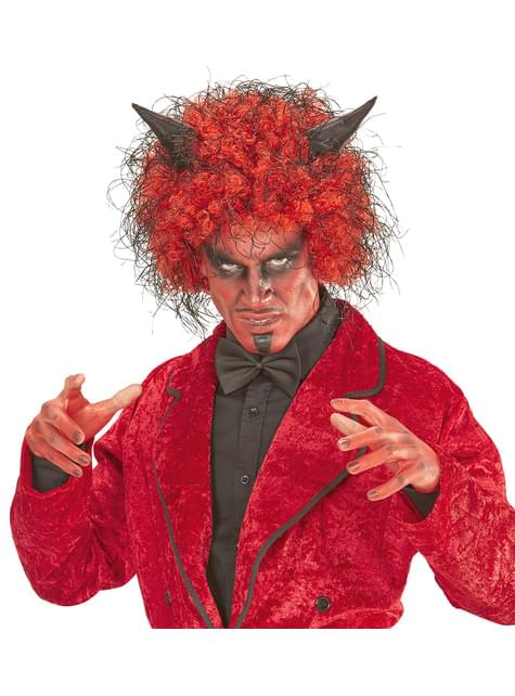 Peluca de Lucifer con cuernos para adulto - Widmann | Funidelia