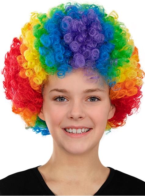 Peluca de payaso de arcoíris para niños - Funiglobal | Funidelia