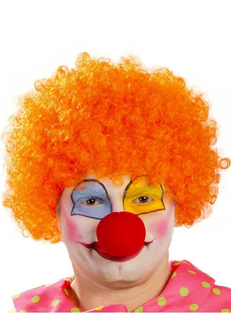 Peluca de payaso naranja para hombre - Guirca | Funidelia