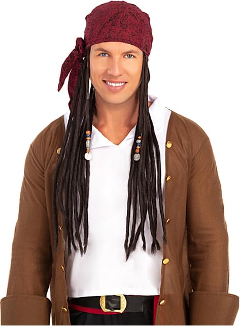 Peluca con pañuelo pirata - Funiglobal | Funidelia