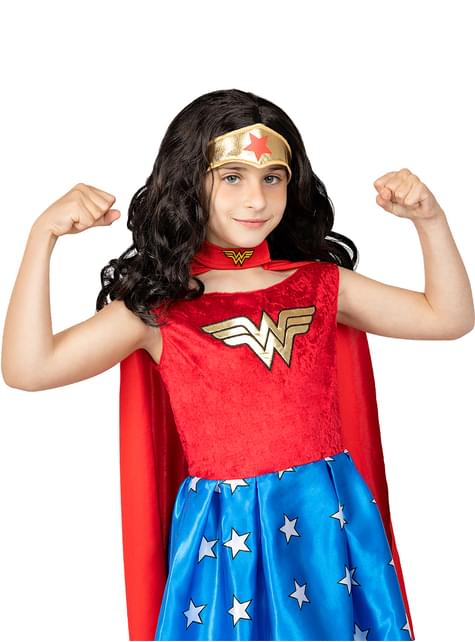 Peluca de Wonder Woman para niña - Funiglobal | Funidelia