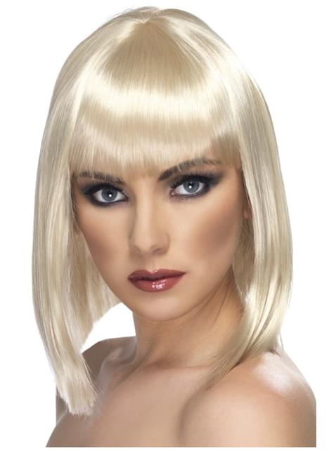 Peluca glamurosa corta rubia - Smiffys | Funidelia