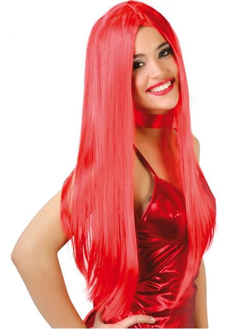 Peluca lisa de melena roja - Guirca | Funidelia