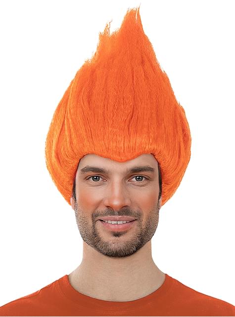 Peluca naranja - Trolls - Funiglobal | Funidelia