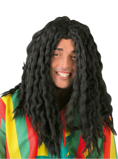 Peluca rastafari jamaicano negra - Guirca | Funidelia