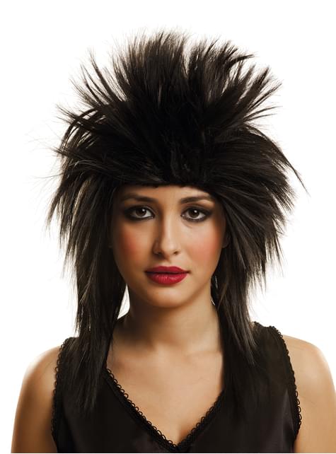 Peluca rockera morena para adulto - My Other Me | Funidelia