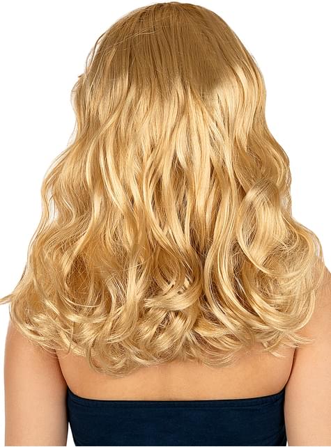 Peluca rubia con flequillo - Funiglobal | Funidelia