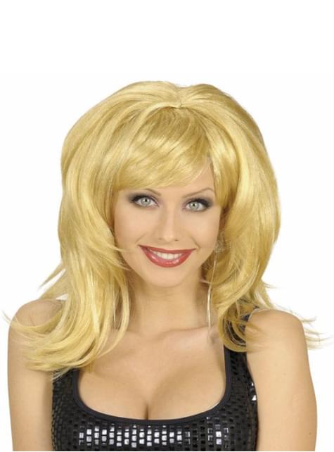 Peluca rubia despeinada