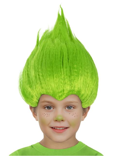 Peluca verde Trolls para niños - Funiglobal | Funidelia