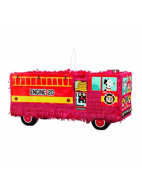 Piñata camión de bomberos - Unique | Funidelia