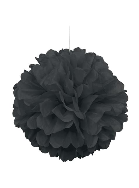 Pompón decorativo color negro - Línea Colores Básicos - Unique | Funidelia