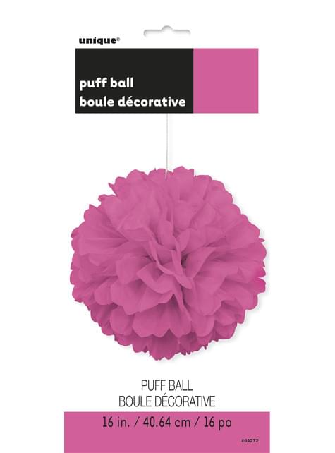 Pompón decorativo color rosa - Línea Colores Básicos - Unique | Funidelia