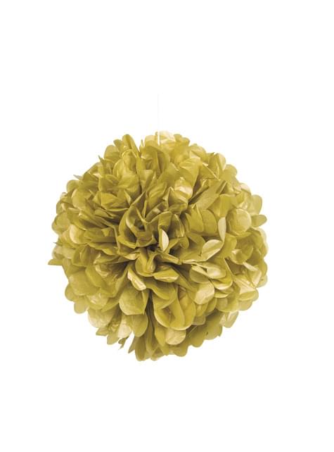 Pompón decorativo dorado - Línea Colores Básicos - Unique | Funidelia