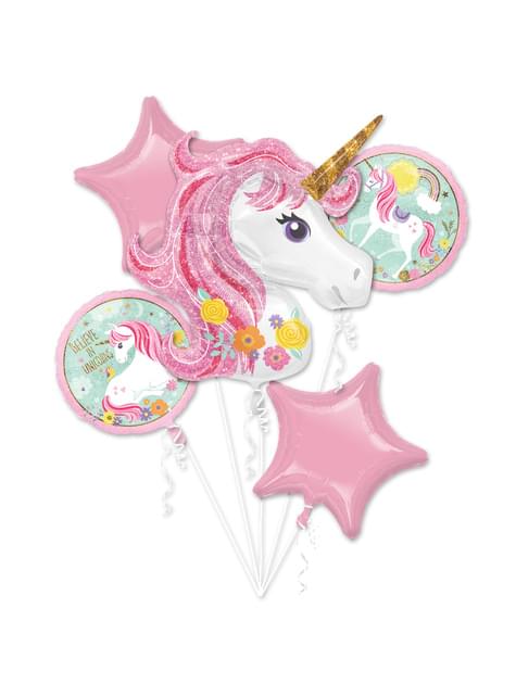 Ramo de globos de unicornio - Pretty Unicorn - AMSCAN | Funidelia