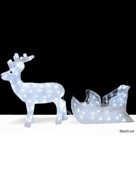 Reno luminoso navideño con trineo - Juinsa | Funidelia