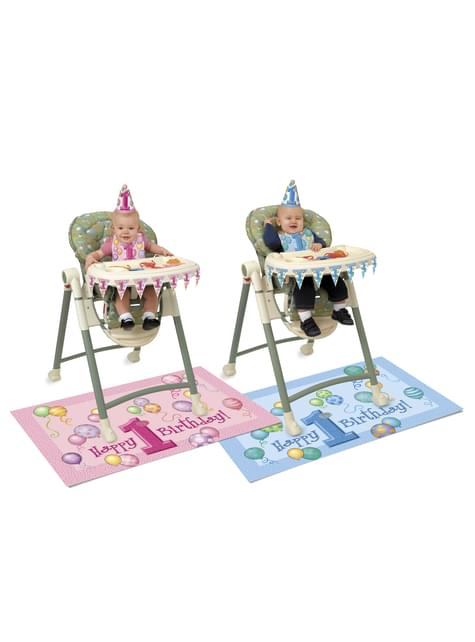Set de 1º cumpleaños rosa - Unique | Funidelia