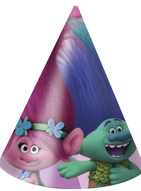 6 gorritos de cumpleaños Trolls - Procos | Funidelia
