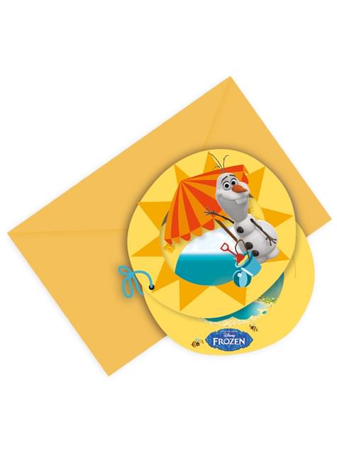 6 invitaciones Olaf Summer - Procos | Funidelia