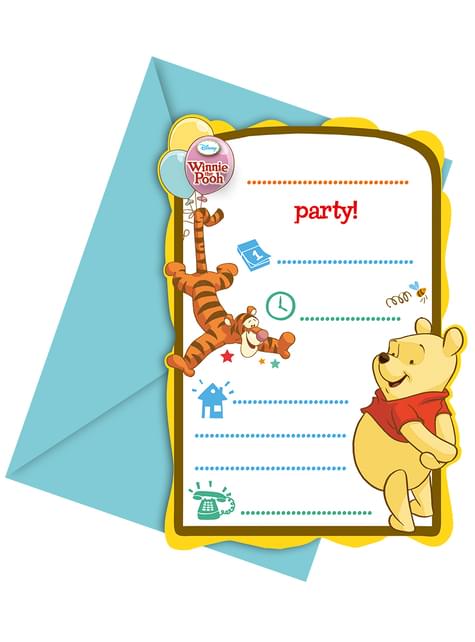 6 invitaciones Winnie Sweet Tweets - Procos | Funidelia