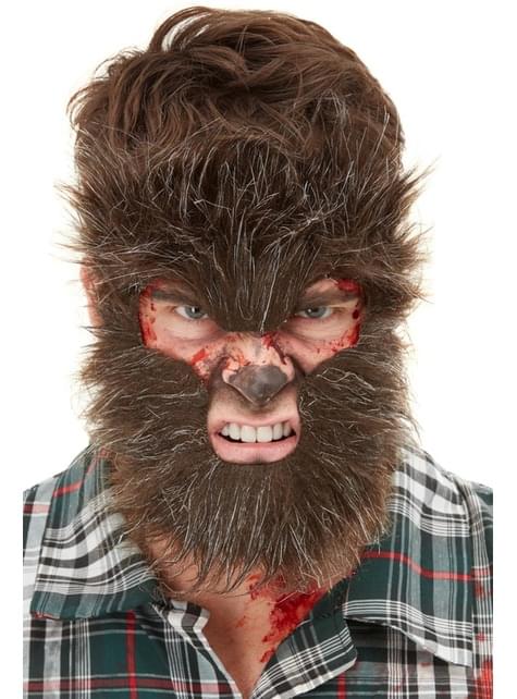 Máscara de pelo Hombre Lobo para adulto - Smiffys | Funidelia
