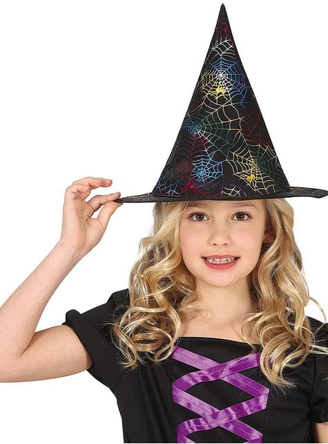 Sombrero de bruja colorido para niña - Guirca | Funidelia