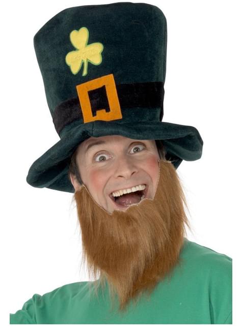 Sombrero de Leprechaun con barba - Smiffys | Funidelia