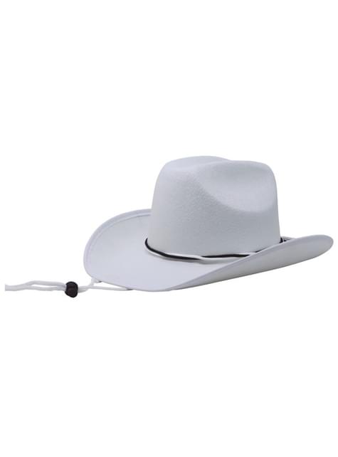 Sombrero de vaquero blanco ala ancha - Guirca | Funidelia
