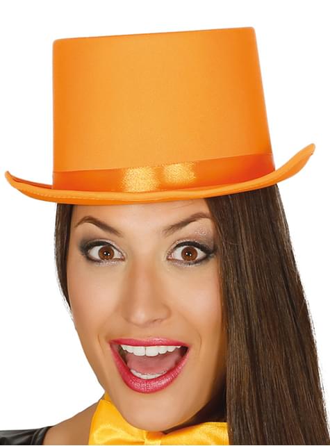 Sombrero elegante naranja para adulto - Guirca | Funidelia