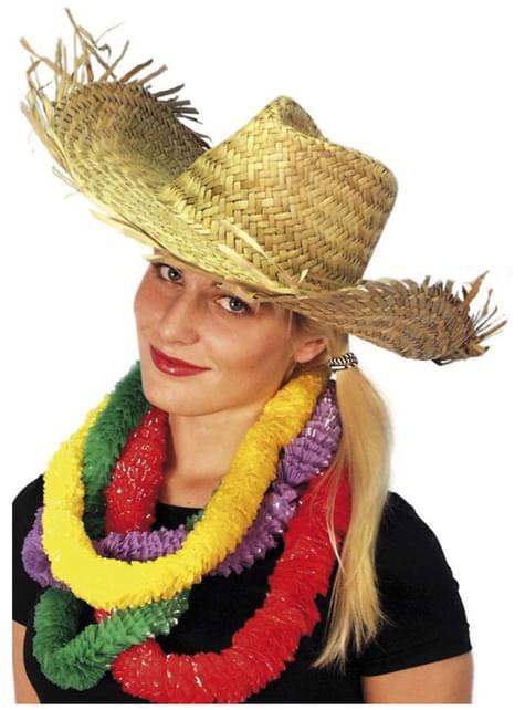 Sombrero hawaiano de paja - Smiffys | Funidelia